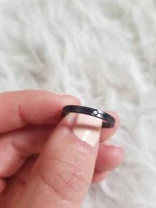 Einzelstück Verlobungsring Schwarzer Diamant Antragsring Ehering Zirkonband Span - Bild 1 von 20