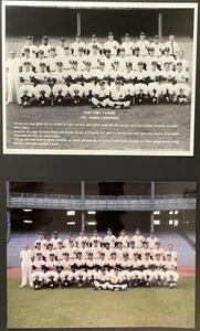 1961 NY Yankees 11x14 Photo Pair World Champions Baseball Mickey Mantle Maris - Picture 1 of 12