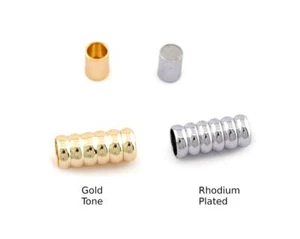Fibbia Magnetica Fine Cordino Pelle Bracciale Clip Collana, Tono Oro Rodio 5537 - Foto 1 di 7