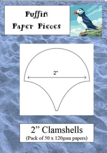 Piezas de papel frailecillo 2" almejas para piezas de papel inglés 50 piezas 120 gsm - Imagen 1 de 1