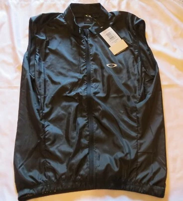 Men's OAKLEY Large Lightweight Jawbreaker VEST BLACK Blackout MSRP $175 412484 - Image 1 of 3