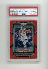 2022-23 Panini Prizm Monopoly Giannis Antetokounmpo #49 Red Prizm /99 PSA 10 GEM
