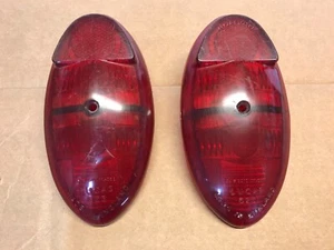1955 - 1962 ALFA ROMEO Lucas 523 Tail Light Lens 574069 RED L/ R REAR - Foto 1 di 11