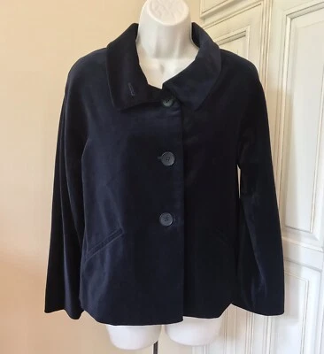 Blazer Talbots Petite’s Manga Larga Azul Marino Terciopelo ~ Mujer’s 2P NUEVO $169 Foto 1 de 4