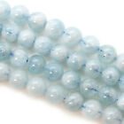 Perles aigue-marine - pierre naturelle 8 mm perles rondes de pierres précieuses (vendues par brin)