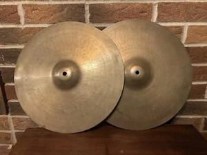 Vintage UFIP 1950er Rotocast 14 Zoll Hi Hat Becken ziemlich dünn für Trommel - Bild 1 von 4