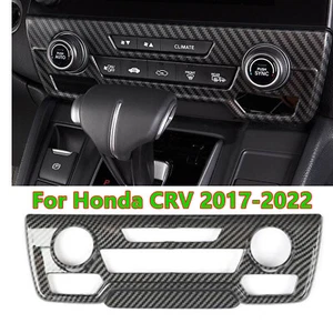 Recorte de cubierta de panel de CD para consola central de fibra de carbono para Honda CRV CR-V 2017-2022 - Imagen 1 de 3