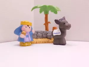Fisher Price Little People Christmas Nativity Palm Tree Wiseman Donkey - Picture 1 of 8