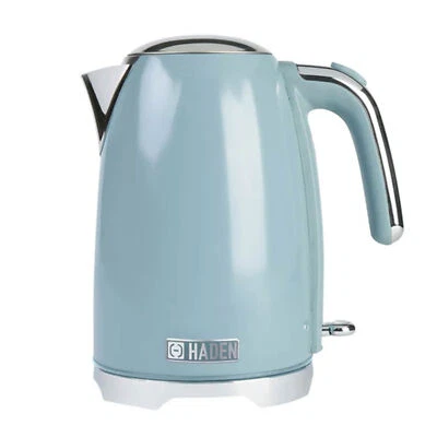 Haden Electric Kettle, Cordless 1.7L Hot Water Retro Boiler, Sky Blue (Open Box) - Image 1 of 4