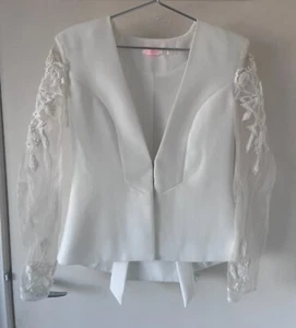 Sass and Bide Jacket Blazer White THE GLASSHOUSE Size AUS 8 - Picture 1 of 7