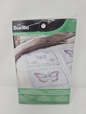 Bucilla Butterfly Quilt Blocks Embroidery 15” x15” blocks Set Of Six New 46067 - Image 1 of 4