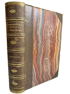 Antique Ornate Victorian Book Leather Gilded Biographical Critical Miscellanies - Picture 1 of 24