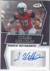 TYLER WILKINS 2019 SAGE HIT Premier Draft High BLACK AUTOGRAPH auto RICHMOND - Picture 1 of 1