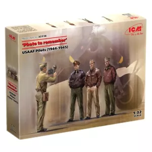 Kit modelo plástico ICM 32116 escala 1:32 pilotos USAAF. Foto para recordar 1944-1945 - Imagen 1 de 8