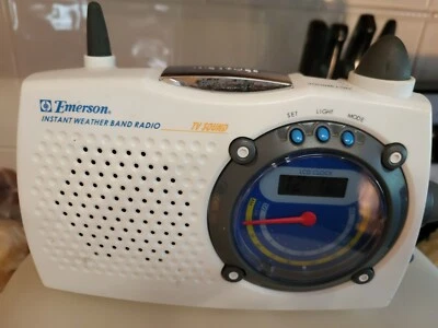 Vintage Emerson Instant Weather Band Radio LCD Clock AM FM TV Tested - Image 1 of 4