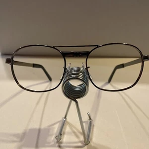 1990s Aviator Titmus Z87-Titmus 54-20 5 1/4 Eyeglasses Gunmetal Metal Frames - Picture 1 of 9