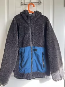 Zara Kids Boys Gray/Blue Shearling Full Zip Coat Size 13/14 - Picture 1 of 6