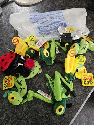 Dandee Eckerd Bugs Cool Bean Bag Plush Lot Exclusive Lot Of 8 Vtg Orginal Bag - Image 1 of 4