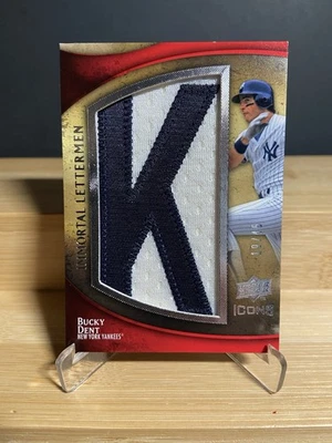 2009 Upper Deck Icons Immortal Lettermen Bucky Dent “K” /45 #IL-DE SSP YANKEES - Image 1 of 2
