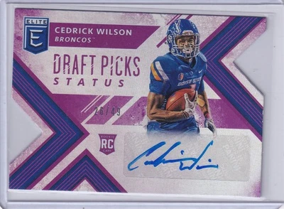 Cedrick Wilson 2018 Panini Elite Draft Picks Purple Status Die-Cut Rc Auto /49 - Image 1 of 2
