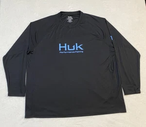 Huk Performance Fishing Vented Pursuit SHIRT Mens 3XL Black UPF 50 NEW MSRP 40$ - Picture 1 of 12