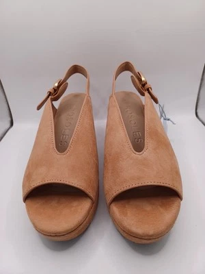 NOVA Sandália Plataforma Aerossoles Cornelia Peep Toe-Camurça Bronzeada Feminina Tamanho 8M EUA - Imagem 1 de 4