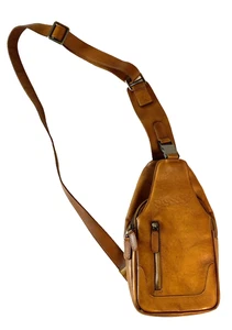Sling Bag Echt Leder Umhängetasche Rucksack Outdoor Reise Brusttasche Daypack - Bild 1 von 14