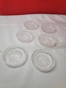 Vintage Princess House 24% Lead Crystal Coasters #876 Set Of 6 no box - Picture 1 of 4