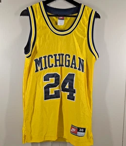 Camiseta deportiva de baloncesto de colección años 90 Nike Michigan Jimmy King talla S Fab Five #24 hecha en EE. UU. - Imagen 1 de 7