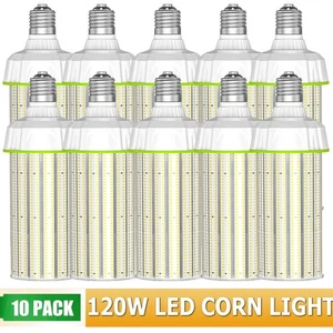 10X120W LED Corn Light Bulb Commercial Shoebox HighBay Replacement Lamp E39 Base - Picture 1 of 13