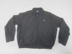 Polo Ralph Lauren Jacke Herren Medium Schwarz Harrington Reißverschluss Little Pony Beige - Bild 1 von 12