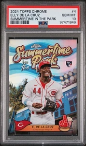 2024 Topps Chrome Summertime In The Park #4 Elly De La Cruz PSA 10 - Picture 1 of 2