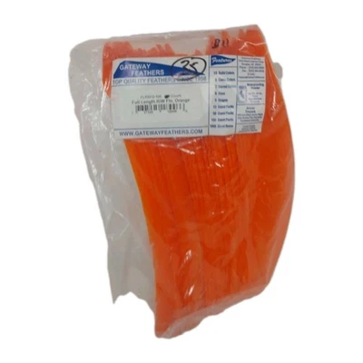 Plumas de puerta de enlace 35 unidades LONGITUD COMPLETA ala derecha: fluorescente Flo naranja Foto 1 de 3