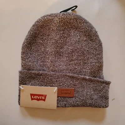 Gorro Levis Superior Warmth Hombres Marrón/Negro Puños Gorra O/S Invierno Sombrero Nuevo con Etiquetas Foto 1 de 4