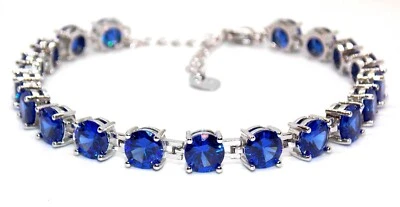 Pulsera Tenis Tanzanita Plata 19.57ct (925) Caja Regalo Gratis Foto 1 de 4