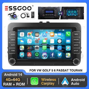 7" Android 14 DAB+ Apple CarPlay Autoradio 4+64G GPS Für VW GOLF 5 6 Touran EOS - Bild 1 von 14