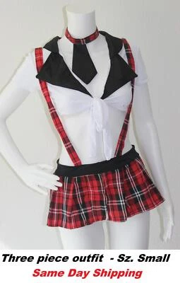 Forum Novelties Women's Sexy Red School Girl Costume, Red Plaid, SMALL - Image 1 of 4