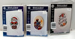 Needle Magic NMI Stitch A Card Contado Punto de Cruz Kits Navidad LOTE de 3 NUEVO - Imagen 1 de 3