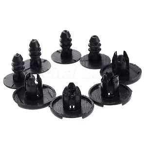 50pcs Nylon Fender Clip Push Type Rivets Retainer Fastener Screw Black for Honda - Picture 1 of 9