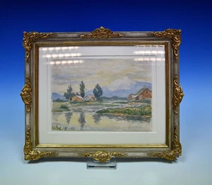Painting Ernst Eitner 1867-1955 Watercolor Behind Glass - Picture 1 of 4