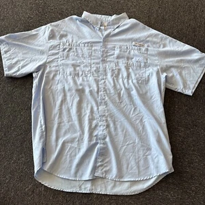 Columbia PFG Womens Shirt Blue Snap Button Vented Fishing Omni-Shade X-Large - Picture 1 of 20
