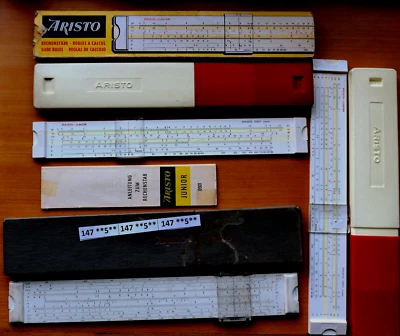 0147**5****  3 Stück Rechenstäbe : Fabrikat    Aristo - Bild 1 von 4