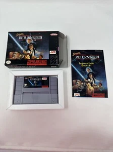 Super Nintendo SNES Super Star Wars Il Ritorno dello Jedi gioco scatola e manuale - Foto 1 di 19