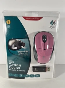 Logitech Pink Notebook Series V220 Cordless Opitcal Mouse For Notebooks NEW - Picture 1 of 4