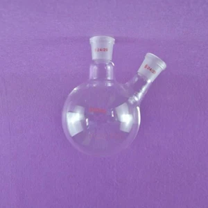 Laboratory Two Necks Glass Round Bottom Flask 100mL-1000mL 24/29 - Picture 1 of 1