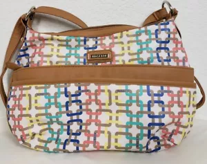 Rosetti Womens Purse Geometric Chain Link Multi Colored Handbag Carryall Tote - Picture 1 of 11
