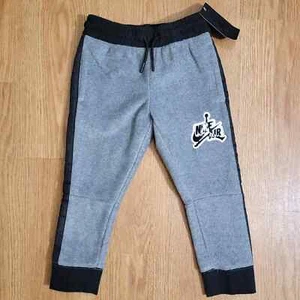 Air Jordan 1 4 5 6 9 11 13 Retro Joggers Gray Black Boys Size 4 New Shadow Bred - Picture 1 of 7