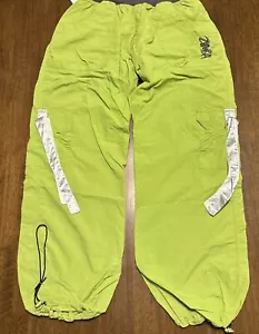 Zumba Fitnesshose mittelgrün Stretch Taille Kordelzug Hip Hop Tanz Rave - Bild 1 von 9