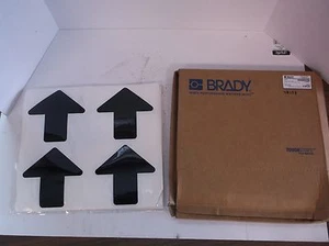 NEW BRADY TOUGHSTRIPE 104416 Floor Marking Tape, Arrow, 2In W, Blk, PK100 (H42T) - Picture 1 of 4