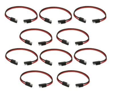 10 pcs 12" 10 Gauge 2 Pin Quick Disconnect Audiopipe Polarized Wire Harness - Image 1 of 4